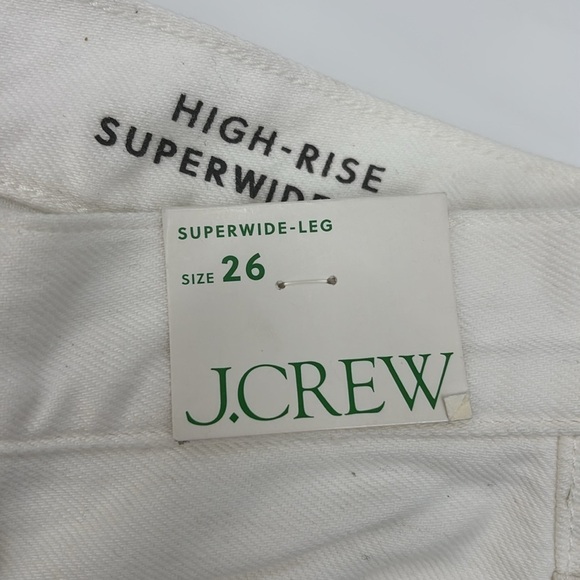 J. Crew High-rise superwide-leg‎ jean in white size 26 NWT BX951 - Picture 6 of 12